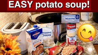 CROCK-POT POTATO SOUP | Easy - NO CHOPPING | Fall 2019 | LIVING GRATEFULLY screenshot 2