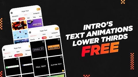 Free Intros | Text Animations and Lower Third Templates in one click