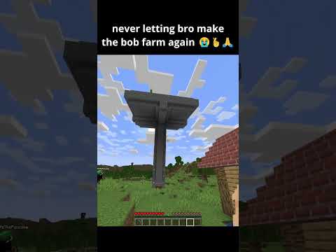 NEVER letting bro make the mob farm again 😭 | #minecraft #minecraftshorts #minecraftmemes