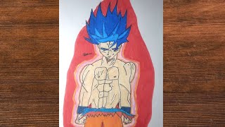 Drawing Goku Super Saiyan Blue| Step by Step| SeniorStorke screenshot 4
