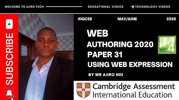 IGCSE ICT (0417/0983) Web Authoring May June 2020 Variant 31