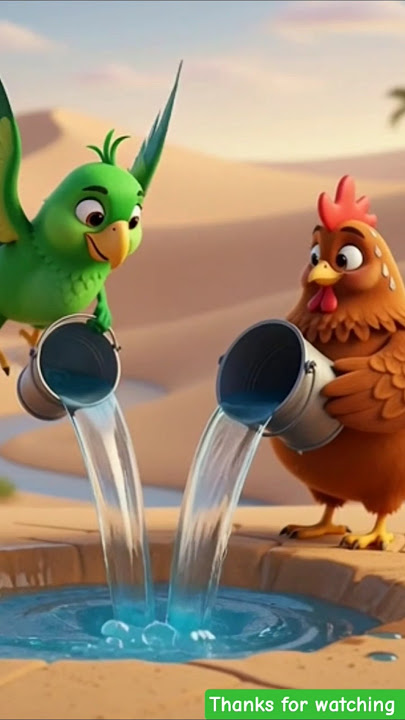 🌵lThe Parrot and The Hen | A Heart Touching Story of Kindness in the Desert 🐦🐔💧#shortsfeed #shorts
