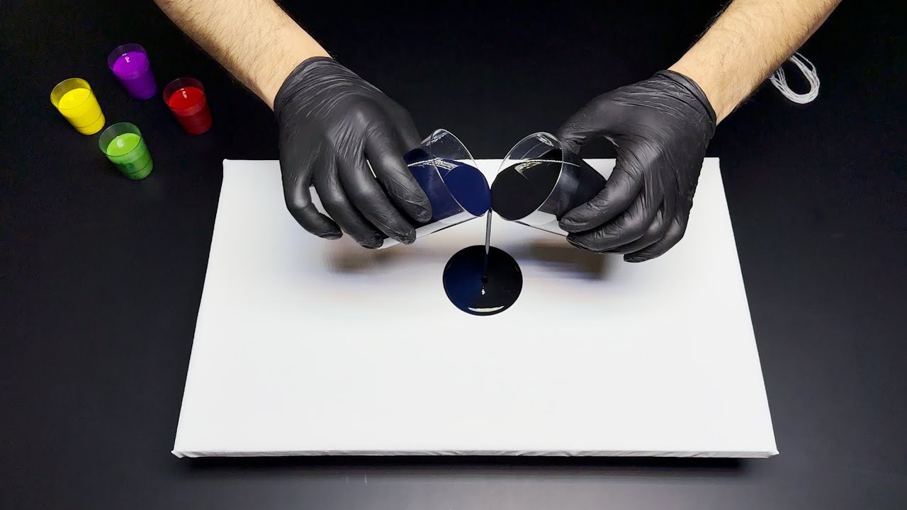 Fluid Art STRING PULLING 4 at ONCE??Acrylic Pouring Beginners Extravaganza!!Wigglz Art Must see!