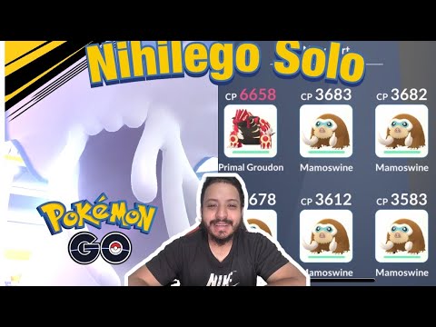 Pokemon Go Nihilego Solo Raid Using Primal Groudon, Shiny Nihilego Caught