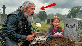 Biker Finds Little Girl Crying at His Son’s Grave — The Secret She Reveals Changes Everything
