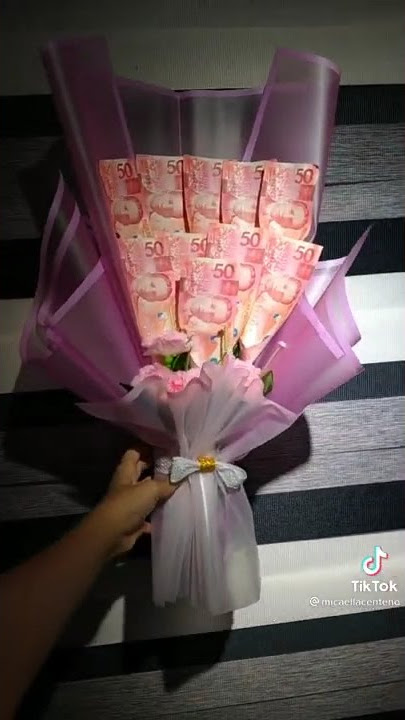 How to make a Money Flower for Men by @KKHousemoneybouquet 