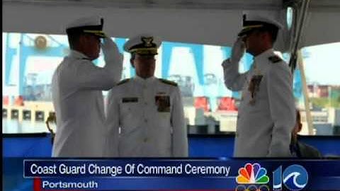 Coast Guard change of command ceremony