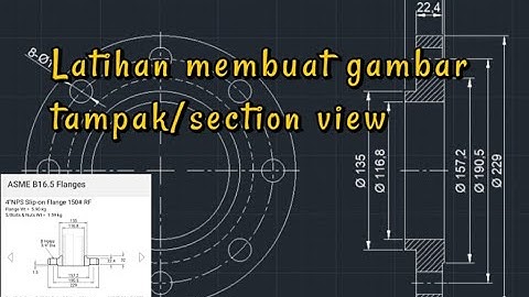 AUTOCAD 2D PEMULA (LATIHAN: MEMBUAT DRAWING SLIP ON FLANGE 4 INCH)