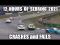 12 Hours of Sebring 2021 Crashes and Fails PURE SOUND
