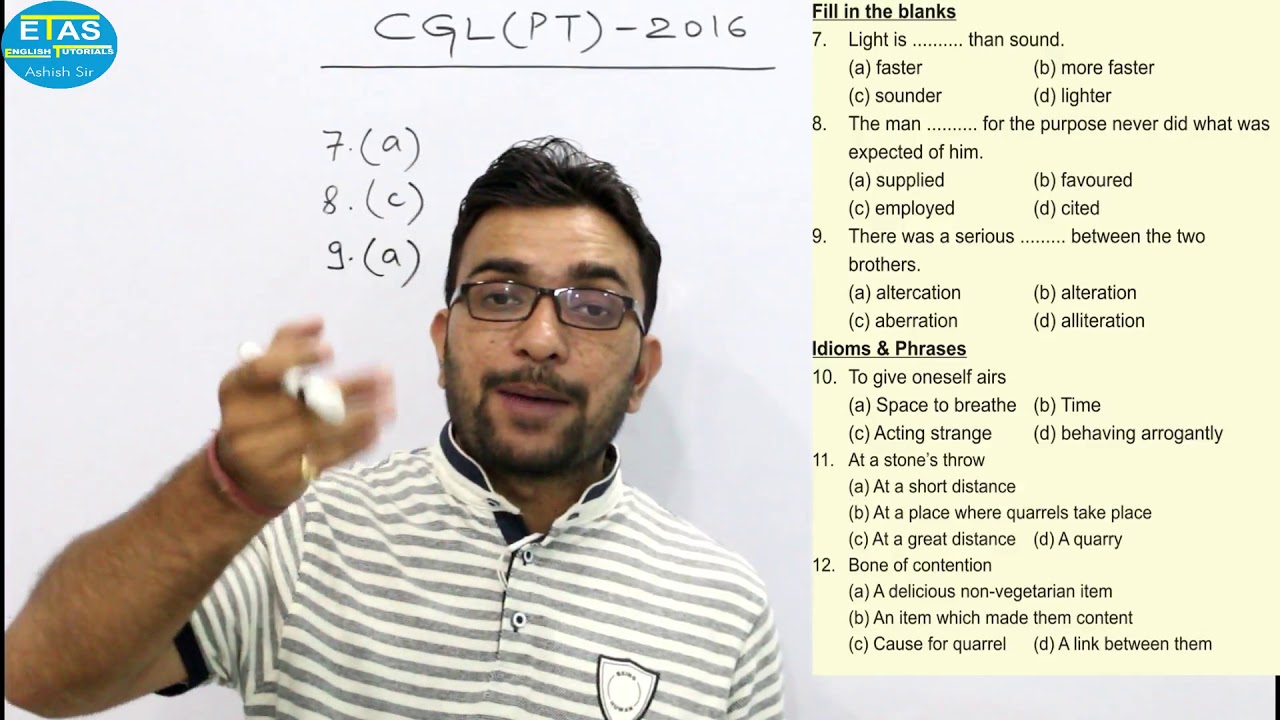 SSC-CGL (2016) Paper solution