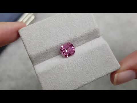 Octagon-cut pink spinel 2.24 carats from Tajikistan Video  № 2