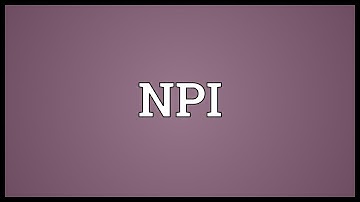 NPI Meaning