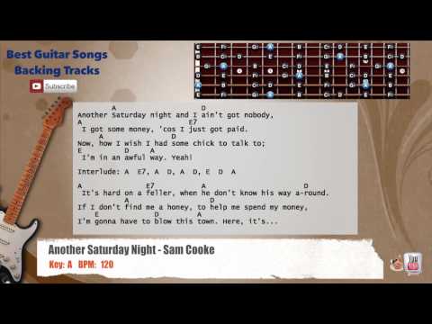 Another Saturday Night - Sam Cooke Guitar Backing Track with scale, chords and lyrics