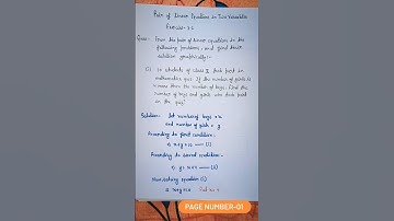 Class - 10th, Ex - 3.1 Q1  Intro to Pair of Linear Equation in Two Variables || New NCERT || CBSE