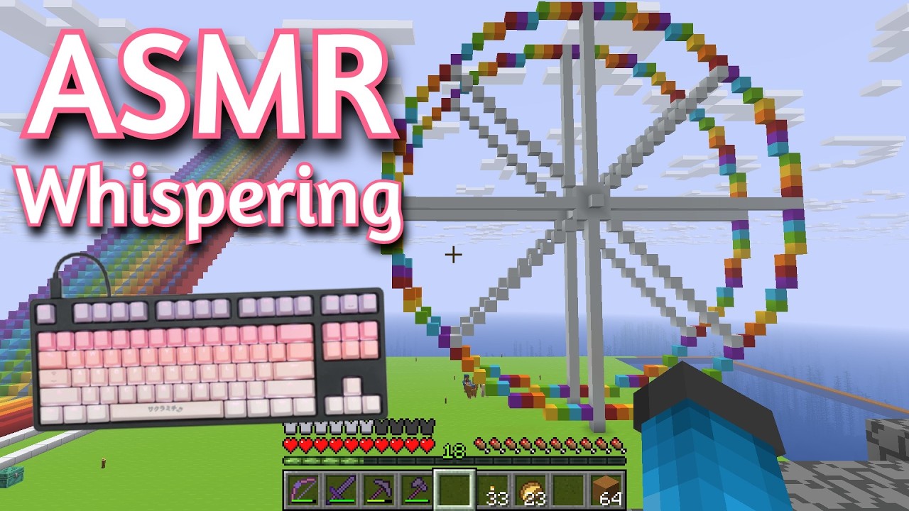 ASMR Gaming | Minecraft Survival Whispering (158) + Keyboard/Mouse Sounds 💤😴