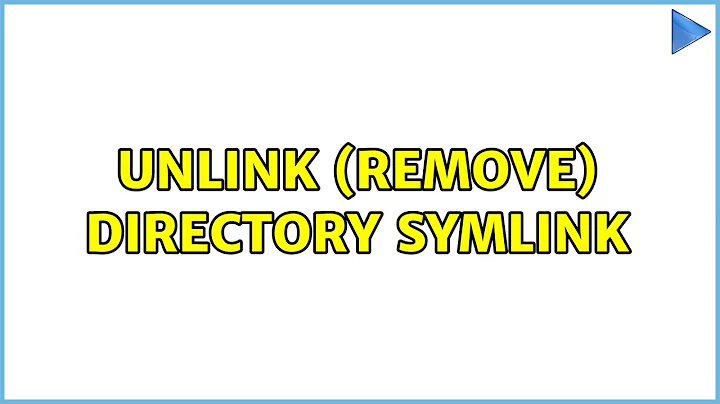 Unlink (remove) directory symlink