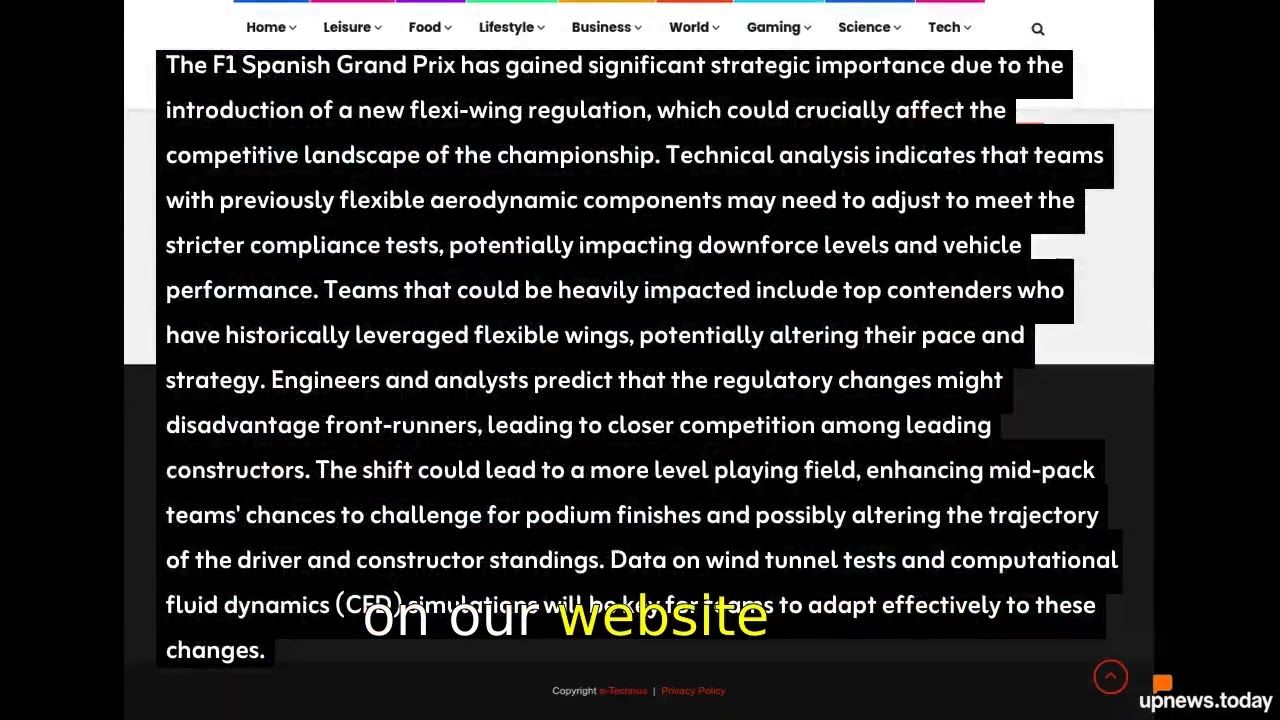 F1 Spanish GP Game-Changer New Flexi-Wing Rule to Redefine 2023 Championship