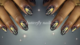 Iridescent Butterfly Nails✨|mini chitchat + simple nails!