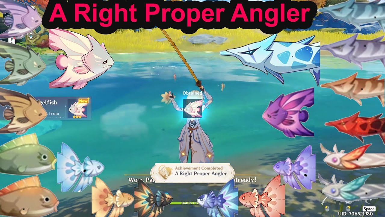 A Right Proper Angler Achievement Last 2 Fish Genshin Impact YouTube