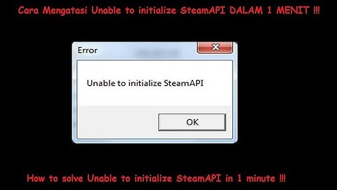 How to solve Unable to initialize SteamAPI in 1 minute || Special Crack Game.