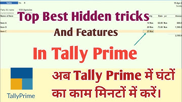 Very important video l Tally Prime best Hidden tricks and Features for Accountant l