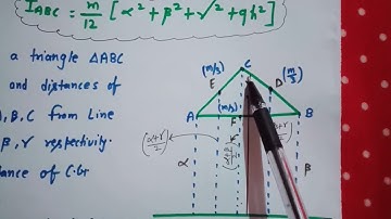 lec-21moment of inertia of a triangle about a line by equimomental bodies method proof with MSc math