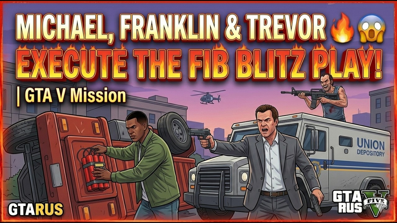 Michael, Franklin & Trevor Execute the FIB Blitz Play 😮‍🔥 | GTA V ...