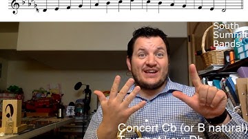 Trumpet basic scales: Db