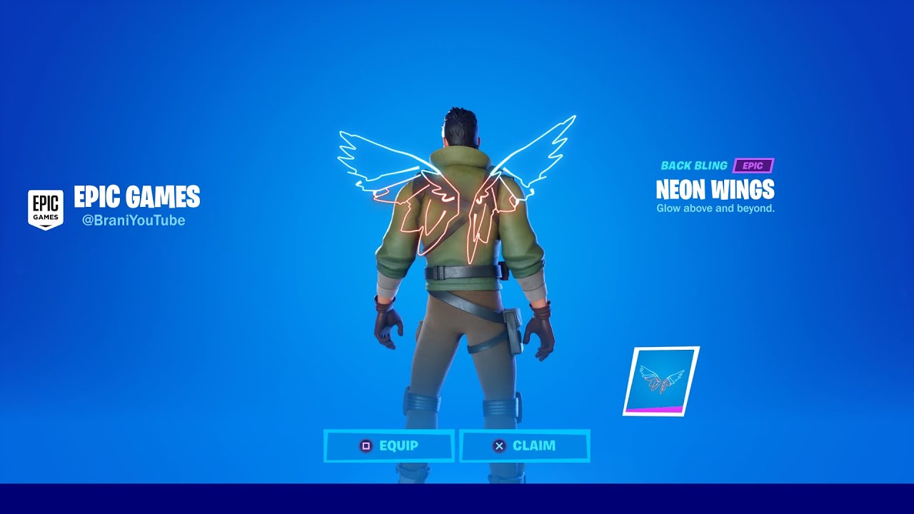 How To Get New Neon Wings Back Bling In Fortnite New Fortnite Neon Wings Back Bling - 42 nxs roblox