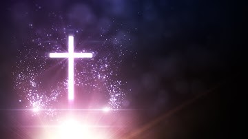 Divine Purple Cross with Ethereal Particle Effects - 4K Looping Video