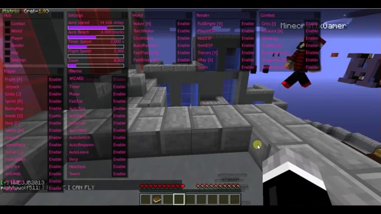 New Minecraft 1.8.9 Matrix Hacks - YouTube