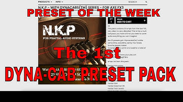 Axe-Fx III Preset Of The Week - The 1st Preset Pack w/ Dyna-Cabs!