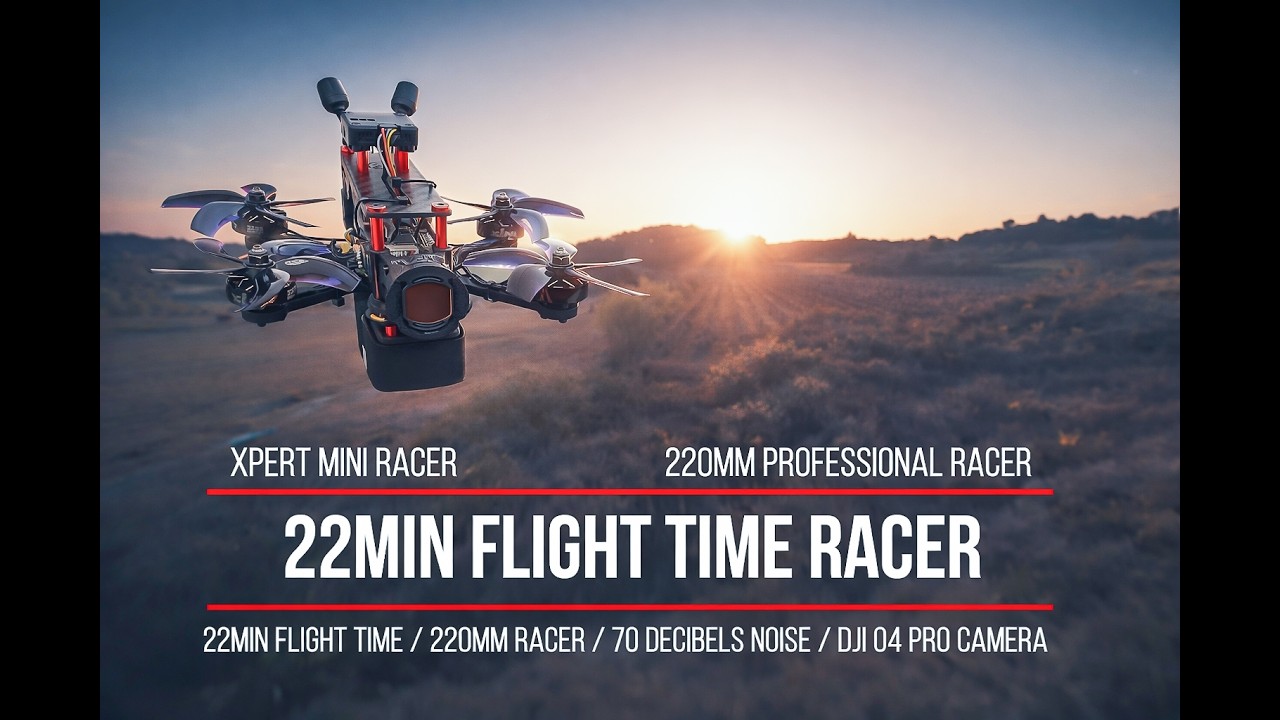 22 minutes flight time with the 220mm racer Xpert Mini Racer - YouTube