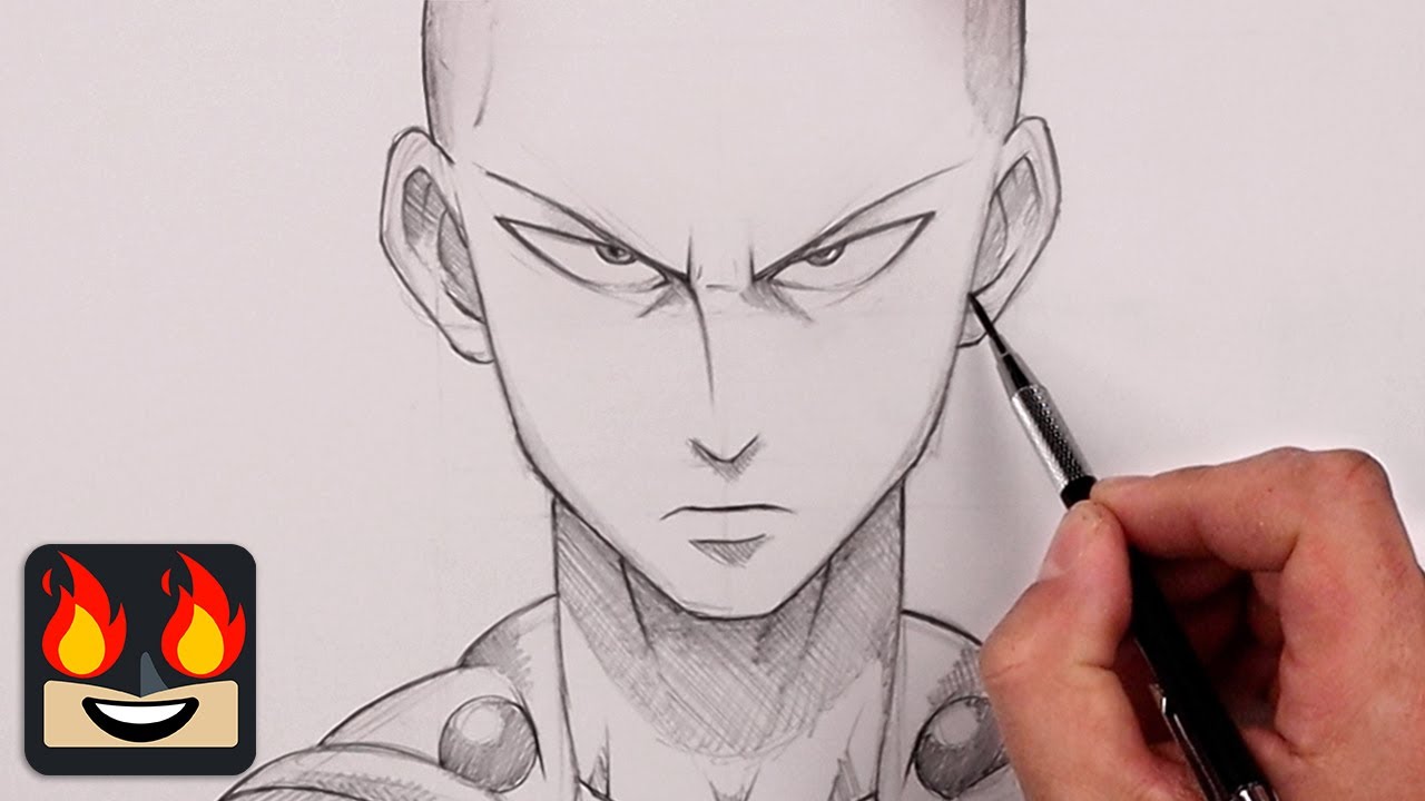 How To Draw Saitama  One Punch Man Sketch Tutorial  YouTube