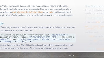 How to Correctly Use awk with AWS CLI for DynamoDB Operations