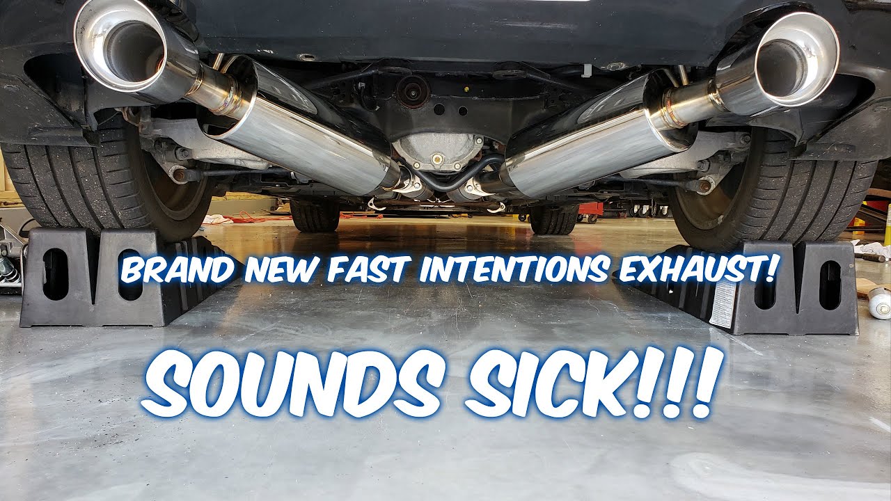 G37 gets brand new Fast Intentions Exhaust!!! - YouTube