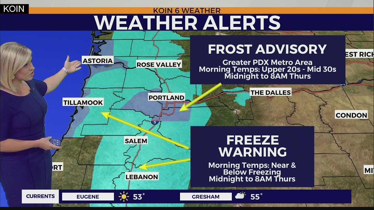 WEATHER FORECAST: Freeze Warning valley & Frost Advisory for metro ...