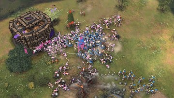 Age of Empires 4 - 3v3 EPIC ATTACK ON ENEMY BASE | Multiplayer Gameplay