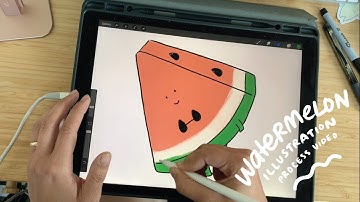 Watermelon Process Video | Time Lapse Illustration on Procreate
