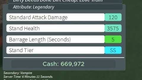 D4C: Love Train (Legendary Trait) Showcase, Stand Upright: Rebooted, Roblox (giveaway info in desc)