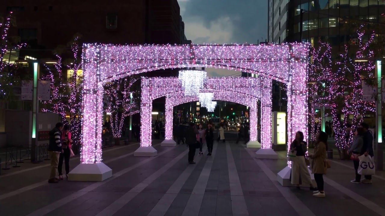 Jr博多駅 さくらイルミネーション 16年版 4k Youtube Jr博多駅 さくらイルミネーション 16年版 4k Youtube