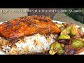 BROWN BUTTER HONEY GARLIC SALMON! ( WITH BACON ROASTED BRUSSEL SPROUTS)