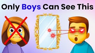 Only boys can see something in this mirror... #trending #challenge #fun #short #boy #girl