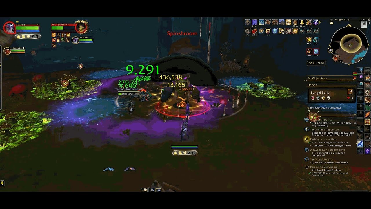 WoW The War Within / Overcharged Delve - Fungal Folly Tier 11 (Solo)