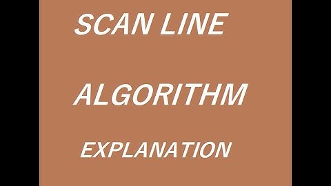 SCANLINE ALGORITHM EXPLANATION