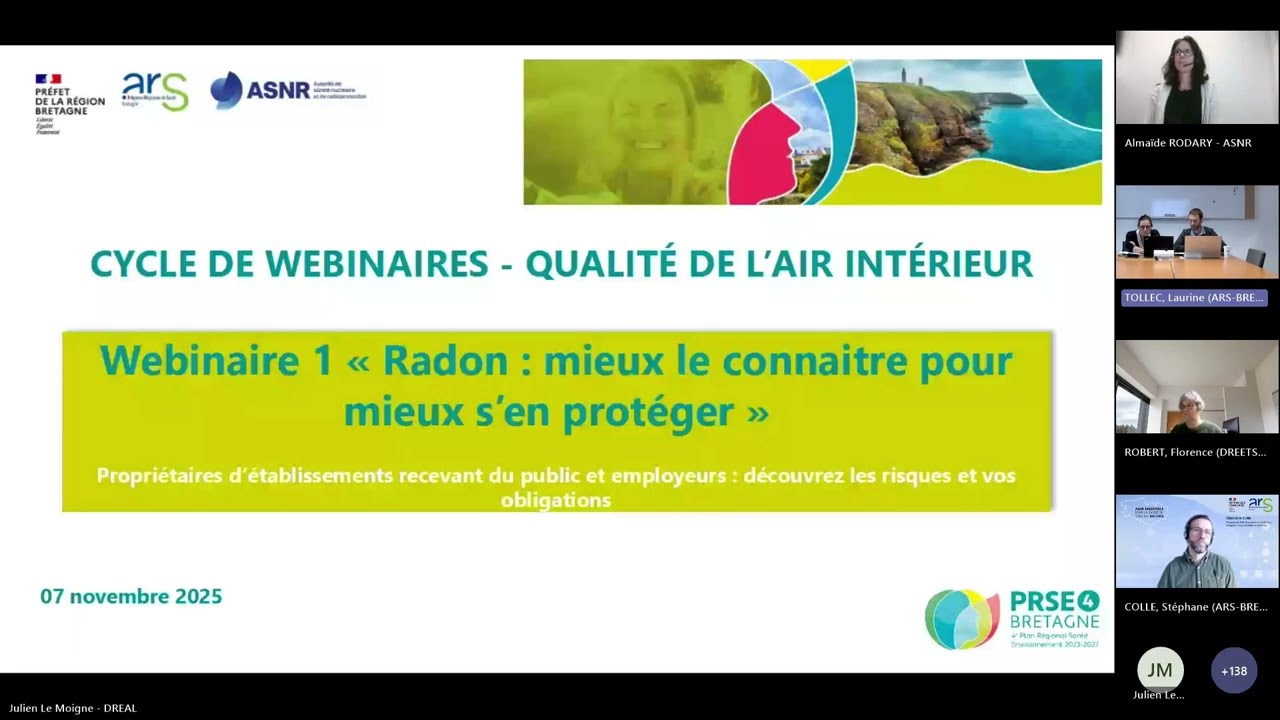 Webinaire. Radon : mieux le connaître pour mieux s'en protéger.