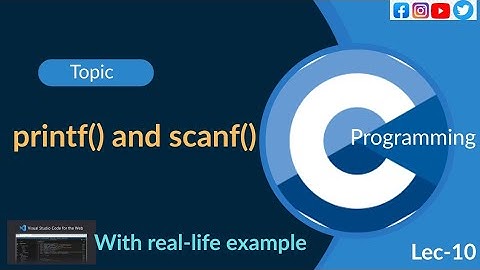printf() and scanf() in c programming| printf and scanf with example| in hindi 