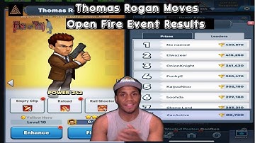 Sega Heroes - Thomas Rogan Moves - Open Fire Event Results