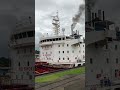 A cargo ship passing through Panama Canal. #panamacanal