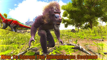 How to Get and Spawn Dinopithecus Costume in Ark Lost Island!